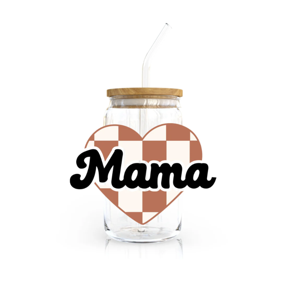 Heart Checkered Mama | 16 oz