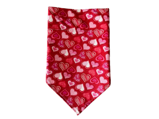 Glitter Hearts | Red | Bandana