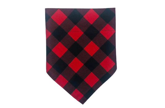 Plaid | Red + Black | Bandana