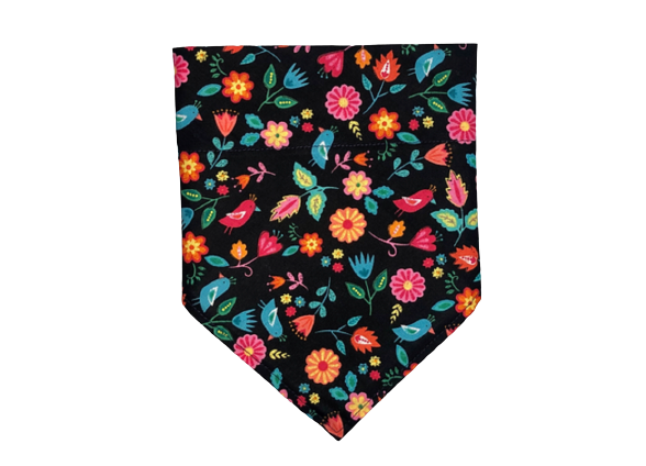 Neon Floral | Black | Bandana