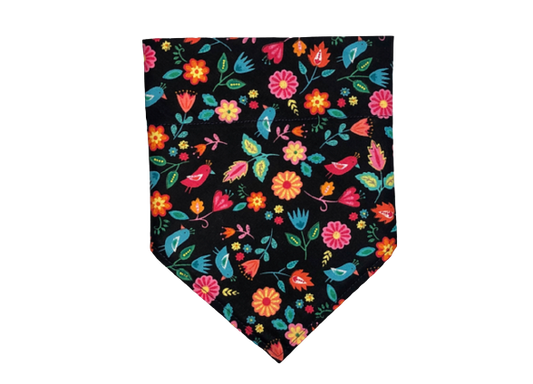 Neon Floral | Black | Bandana