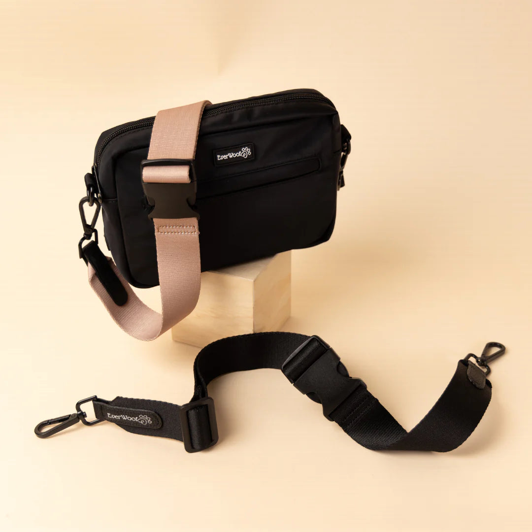 Faux Leather Sandstone + Sandstone Buckle Strap | Dog Walking Bag