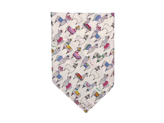 Fancy Llamas | White | Bandana